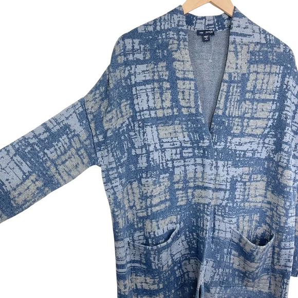 Purejill Indigo Blue Cardigan Jacket Patch Pockets Size SP - Picture 3 of 7